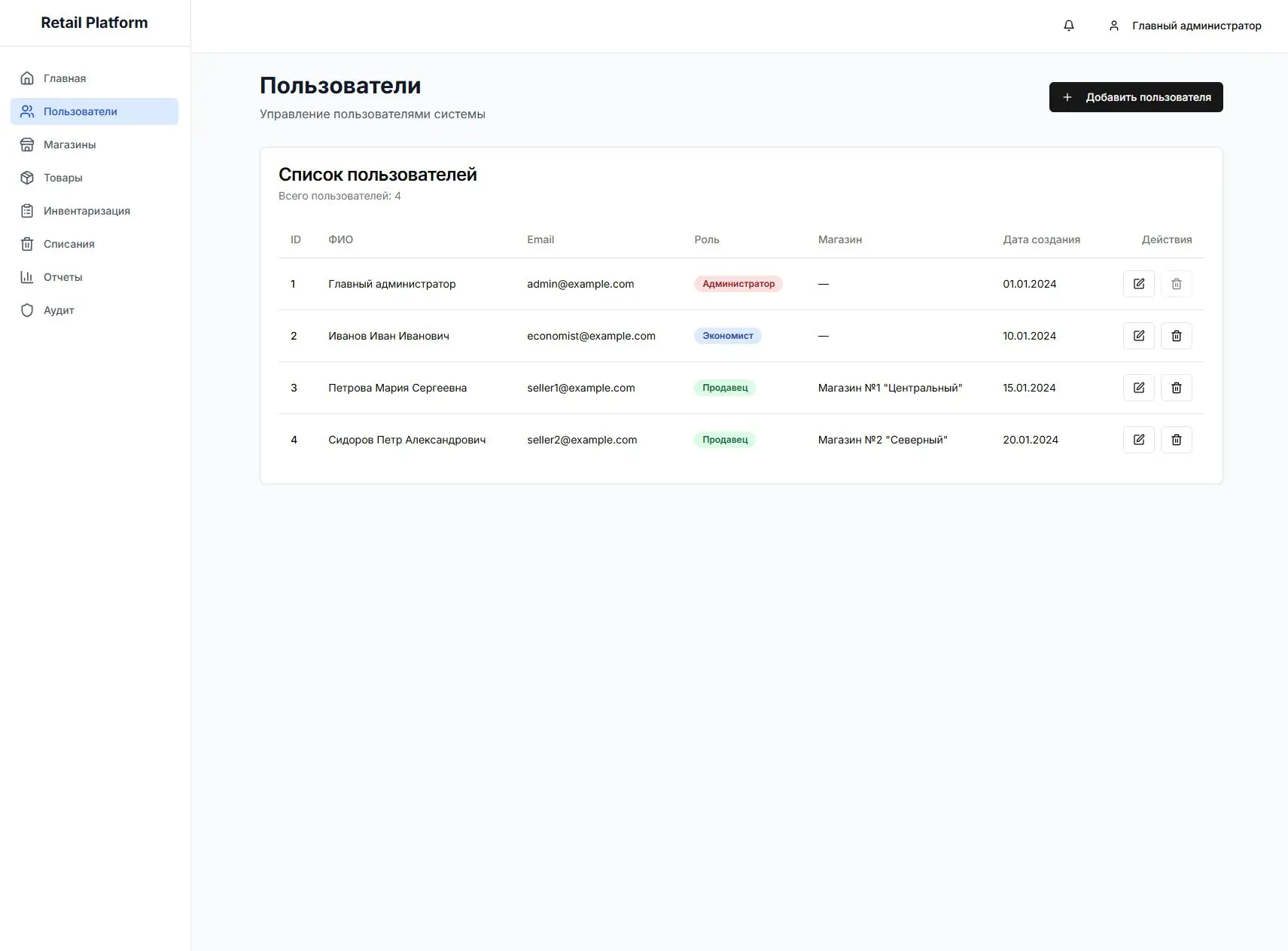 Менеджер учета товаров и финансов - изображение проекта 2, Веб-приложение